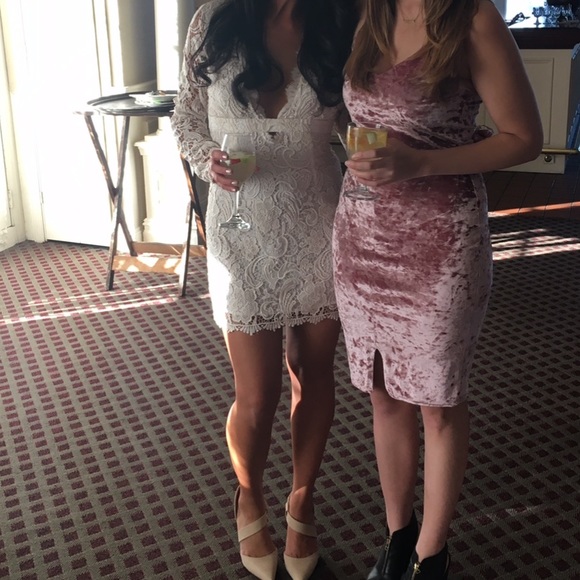 The Jetset Diaries ivory  lace mini dress - Picture 4 of 4